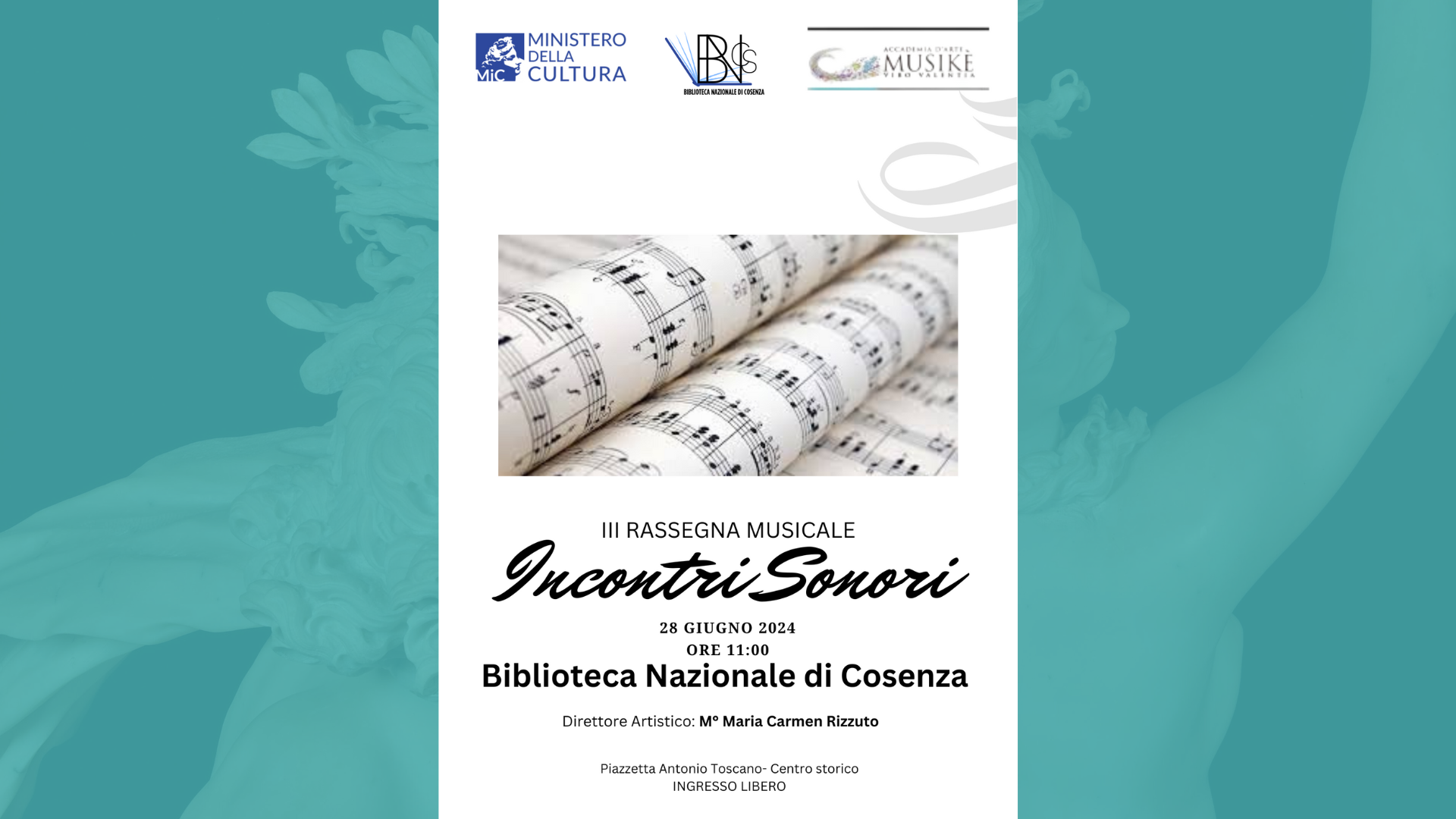 Terza edizione rassegna “Incontri sonori”, Associazione Musicale Musiké.
